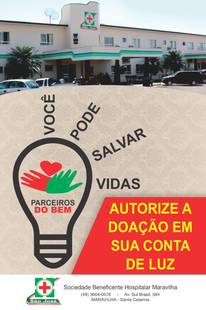 Banner autorize doação ao hospital São José